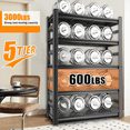 5 Tier Pot Pan Rack Adjustable Heavy Duty Pot and Pan Organier Storage ...