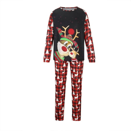 

Matching Christmas Pajamas for Family Holiday PJs for Women/Men/Kids/Couples Vacation Cute Reindeer Printed Loungewear