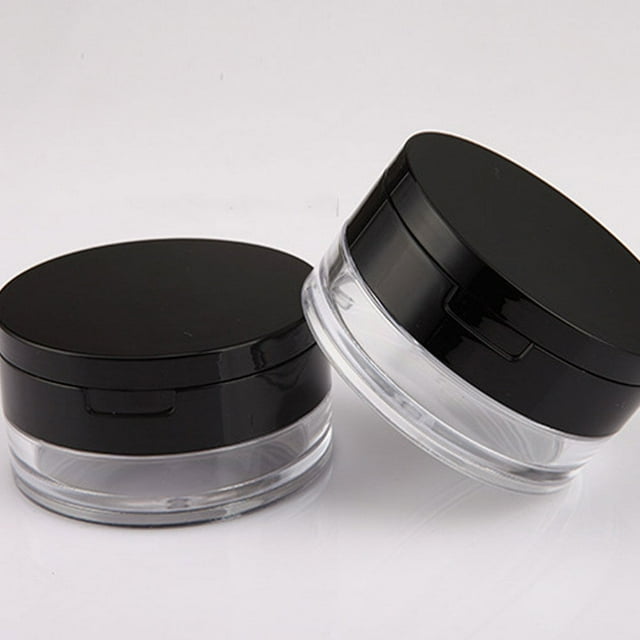 pitrice Powder Box Empty Case Makeup Mirror Empty Case Tool Cosmetic Box Multifunctional Glass Dustproof Black Pink Compact Size Long-lasting Black