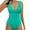 Blue, variant on GEWSEY Women's Plus Size Swimsuit One Piece Tummy Control Ruffle V Neck Swim Dress Tankini Swimwear Bathing Suit Green, XL