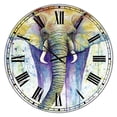 thumbnail image 1 of Designart Horloge Murale Surdimensionnée de Style Cottage 'Couleurs Éléphant', 1 of 5
