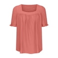 thumbnail image 4 of Pompotops Woman Summer Solid Square Neck Sleeveless Tank Tops For Women Blouses Clearance, 4 of 6