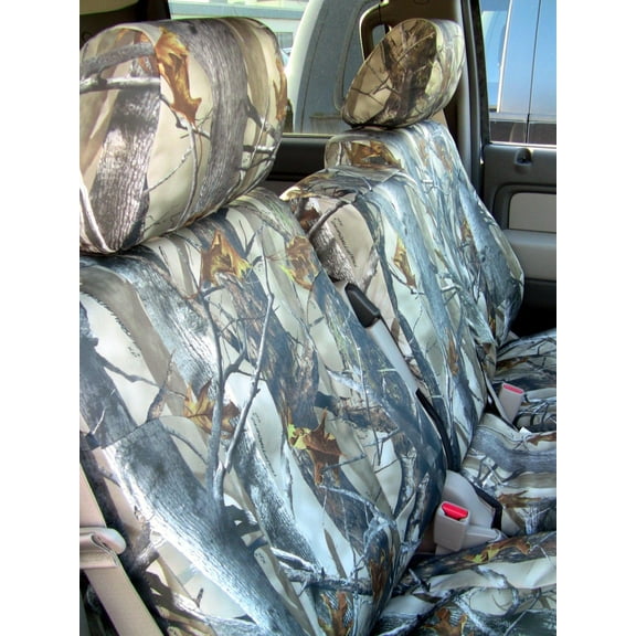 FD49 2010 Ford F150 Super Crew Front and Back Seat Set. Front 40/20/40 with Opening Console and Rear 60/40 Spit Back Rest and Bottom in Camo Endura