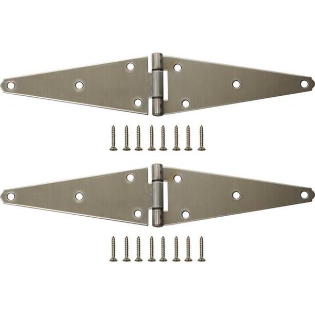 576215 5 in. Extra Heavy Duty Strap Hinge, Stainless Steel Walmart