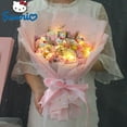 thumbnail image 2 of Ramo de Hello Kitty de Anime, My Melody, Cinnamoroll, Kuromi, Kawaii, luz Led, juguetes de peluche, ramo de flores, regalo para niños, 2 of 3