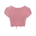 thumbnail image 5 of LYXSSBYX Blouses for Women Short Sleeve Fashion Women Short Sleeve Comfortable Breathable Round-Neck Blouses Shirt Tops, 5 of 8