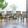 thumbnail image 6 of Costway Patio Chairs Set of 2 with All Weather Breathable Fabric High Backrest Coffee, 6 of 10