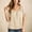 Khaki, variant on Women's Summer Gingham Tops Casual Short Sleeve Tie Scoop Neck TShirts Fasion Peasant Button Down Blouse