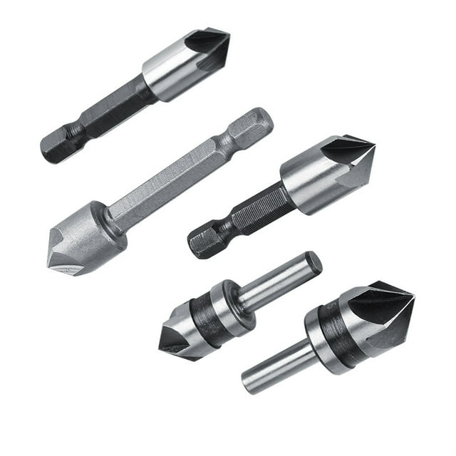 Chaflán para carpintería, 5 piezas/juego, herramientas para carpintería de acero de alta velocidad, cortador de chaflán, funcionalidad inteligente