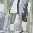 thumbnail image 2 of Wooden Armless Accent Chair with Patterned Fabric Upholstery  Multicolor, 2 of 5