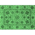 thumbnail image 1 of Ahgly Company Indoor Rectangle Abstract Emerald Green Modern Area Rugs, 2' x 5', 1 of 4