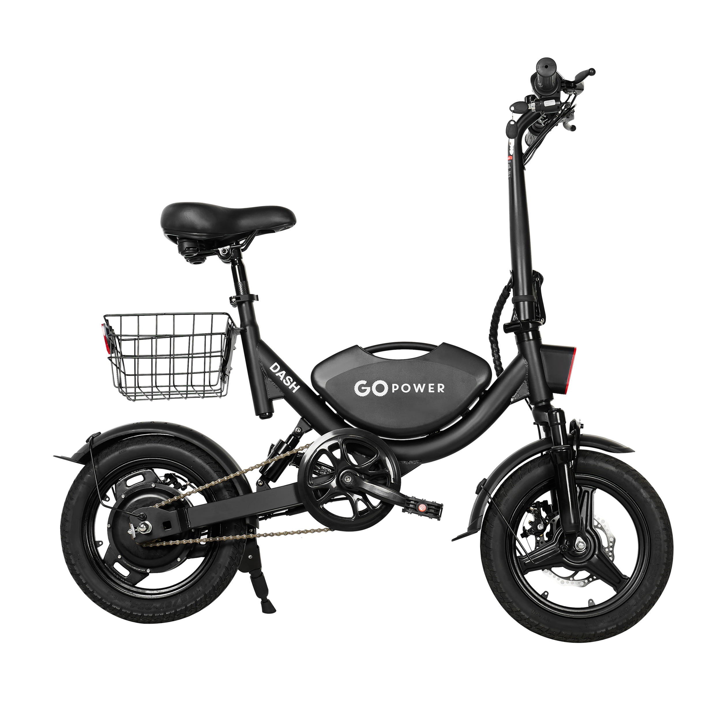 Gopowerbike Go Dash Compact Folding Adult Mini Ebike | 400W 36V 20mph Top Speed | 14yo and Above