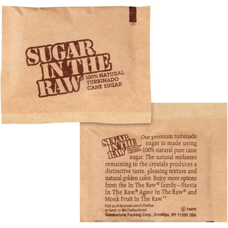 Sugar In The Raw Turbinado Cane Sugar - Natural Sweetener - 400/Carton Sugar In The Raw Turbinado Cane Sugar - Natural Sweetener - 400/Carton