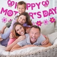 thumbnail image 2 of Lubelski 1 Set Party Banner Delicate Reusable Paper Art Happy Mothers Day Hanging Flag Banner with Ribbon Scene Layout Prop, 2 of 8