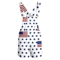 thumbnail image 4 of American Flag Bib Overalls for Men Loose Fit Overalls Shorts Patriotic Coveralls Casual Outdoor Summer Festival Clothing for Independence Day and Fourth of July, 4 of 5