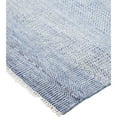 thumbnail image 2 of HomeRoots 513847 9 x 12 ft. Wool Striped Hand Knotted Rectangle Area Rug, Blue & Silver, 2 of 5