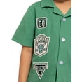 thumbnail image 3 of Monster Jam Toddler Boys Short Sleeve Cotton Button Down Work Shirt with Patches, Sizes 12M-5T, 3 of 12