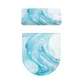 thumbnail image 2 of HELLHERO Marble Pattern Stylish Gifts Elastic Fabric Toilet Protector Cover, Fits All Toilet Shapes, Elastic Bottom U-Shaped Soft, Washable, 2 of 9