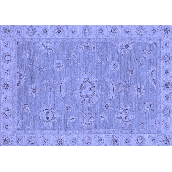 Ahgly Company Indoor Rectangle Oriental Blue Traditional Area Rugs, 2' x 4'