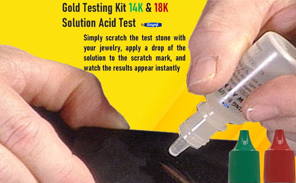 Gold Testing Kit 6x14k 6x18k Solution Acid Test Gold Authenticity Tester USA