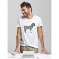 thumbnail image 2 of Cool Watercolor Zebra T-Shirt Men -Image by Shutterstock, Male Large, 2 of 4
