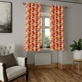 thumbnail image 2 of Ambesonne Floral Grommet Curtain, Poppies Retro Spring, 50" x 63", Orange and Ivory, 2 of 6