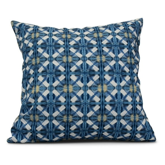 E by Design Beach Tile Outdoor Throw Pillow