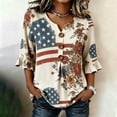 thumbnail image 2 of MuXiKeJi Clothes 250 Anniversary USA Shirt Women,4th of July T-Shirt America Flag Tops Eagles Print Patriotic Independence Day Shirts, 2 of 4