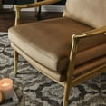 thumbnail image 2 of Modway Langford Performance Velvet Accent Armchair in Taupe Walnut, 2 of 9