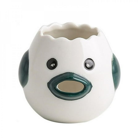 

Pretty Comy Kitchen Accessories Egg White Egg Yolk Separator Ceramic Safe Healthy Smooth Glaze Durable Cute Serrated Design Dropship Green