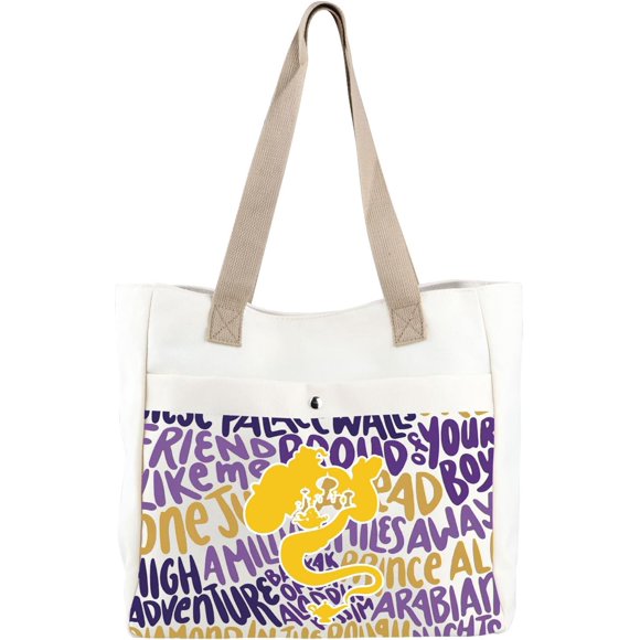 shiyou-CMNIN Aladdin Musical Gift Jasmine Tote Bag for Broadway Musical Lover Fans Gift Movie Merchandise Fairy Tale Genie Beach Bag