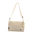 thumbnail image 3 of Bolso bandolera para mujer con múltiples bolsillos, bolso de hombro vaquero moderno para viajes y acampadas. Blanco, 3 of 9