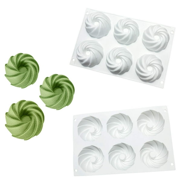 Moldes de silicona para hornear, molde redondo acanalado para pasteles, bandejas antiadherentes para hornear para moldes de gelatina, mousse, pasteles, pan y gelatina, B, 1 pieza