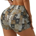 thumbnail image 2 of Sigee Cartoon Bear Print Women's High Waist Workout Shorts - Squat Proof, Tummy Control, Yoga and Gym Activewear-, 2 of 9