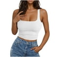 thumbnail image 2 of Luxalzxs Crop Tank Tops for Women Casual Summer Sleeveless Square Neck Workout Fitness Basic Going Out Tank Top Y2K Sexy Slim Fit Lightweight Comfy Tee Shirts, 2 of 7