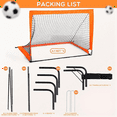 thumbnail image 4 of Orange Children'S Football Goal Portable Foldable Mobile Training Football Goal, 4 of 7