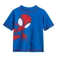 thumbnail image 4 of Marvel Spidey and His Amazing Friends Spider-Man UPF 50+ Rash Guard Swim Trunks Outfit Set Toddler, 4 of 5