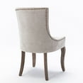 thumbnail image 4 of Rhomtree Modern Wood Button Tufted Dining Side Chairs, Beige (Set of 2), 4 of 8