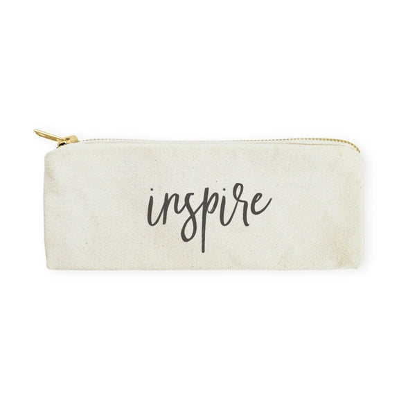 Inspire Cotton Canvas Pencil Case and Travel Pouch