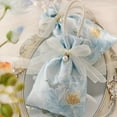 thumbnail image 2 of MesaSe Flower Drawstring Candy Bag with Pearls and Ribbons  10 Packs  Suitable for Weddings  Baby Showers  Birthdays and Special Occasions - Linen Polyester Fabric. Valentine‘s Day  Mothe, 2 of 6