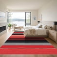 thumbnail image 3 of ODIKA 4'x6' Machine Washable Non-Slip Area Rug, Geometric Red High Traffic Rug, Red, 1097568, 3 of 7
