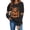 Black sweatshirt for women #4, variant on Women's Fall Sweatshirt, Long Sleeve Crewneck Pullover Top with Teddy Bear Autumn Leaves Graphic and Sleeve Bow Prints, Loose Sweatshirt for Thanksgiving Black,L