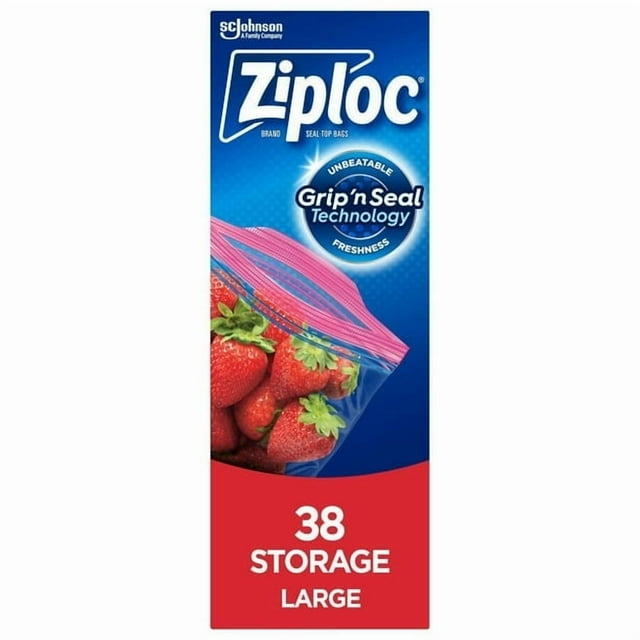 Ziploc® Sacs de Rangement avec Technologie de Maintien Ouvert, Grand, 38 Sacs 8,97 $