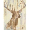 thumbnail image 2 of Hristova, Albena 12x14 Gold Ornate Wood Framed with Double Matting Museum Art Print Titled - Golden Antlers I Neutral Grey, 2 of 4