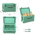 thumbnail image 5 of Nurxiovo 75 QT Cooler Portable Ice Chest Keeps Ice up to 7 Days Ideal Heavy Duty for Camping, Hiking, Picnic, BBQs, Fishing, Traveling, Tailgating Outdoor Activities, Polyethylene, Mint Green, 5 of 7