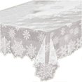 thumbnail image 1 of Lace Tablecloth White Snowflakes Rectangular  Table Cover for Christmas, 1 of 9