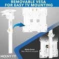 thumbnail image 4 of Mount-It! Flip-down Ceiling TV Mount, for Home, Office and Commercial Purposes, White, 23" to 55" Screens, Capacity 44 lbs., 4 of 12