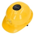 thumbnail image 3 of Casco de seguridad con ventilador solar, de plástico, ventilado, transpirable y con forro extraíble para verano, trabajo al aire libre y construcción, color amarillo., 3 of 14