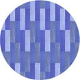 thumbnail image 1 of Ahgly Company Tapis d'Intérieur Ronds Transitionnels Lavables à la Machine, Bleu Océan, 6 Pieds Rond, 1 of 7