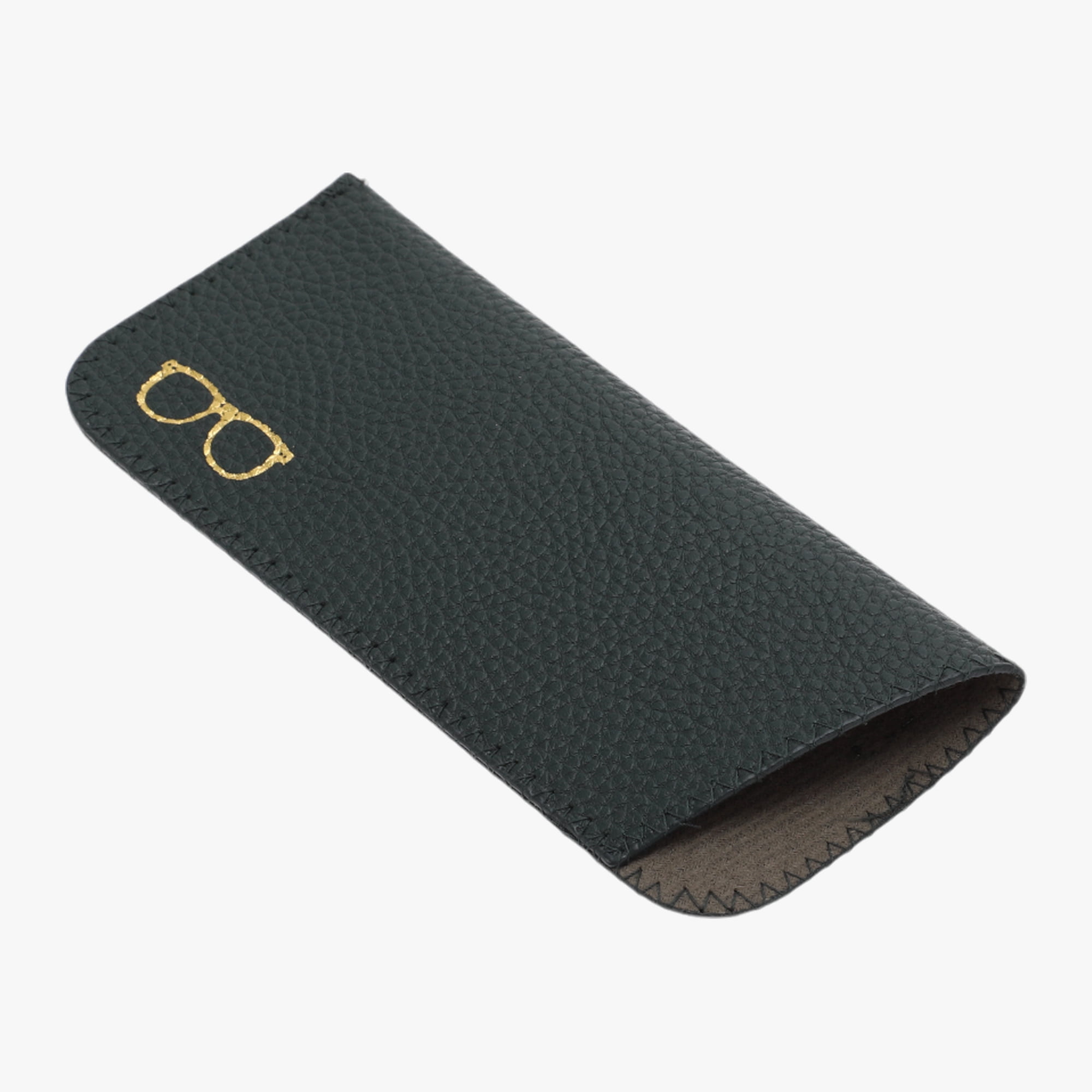 Unique Bargains Lychee Pattern Eyeglasses Case Portable Eyeglasses Storage Deep Green